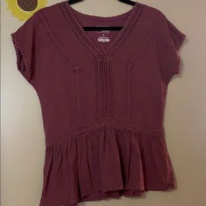 Plum Short Sleeve Top